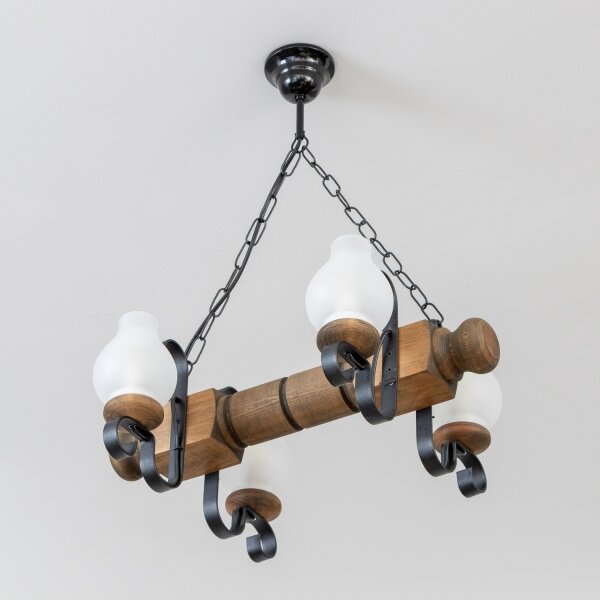 Brilagi - Luster na reťazi RUSTIC 4xE14/40W/230V buk