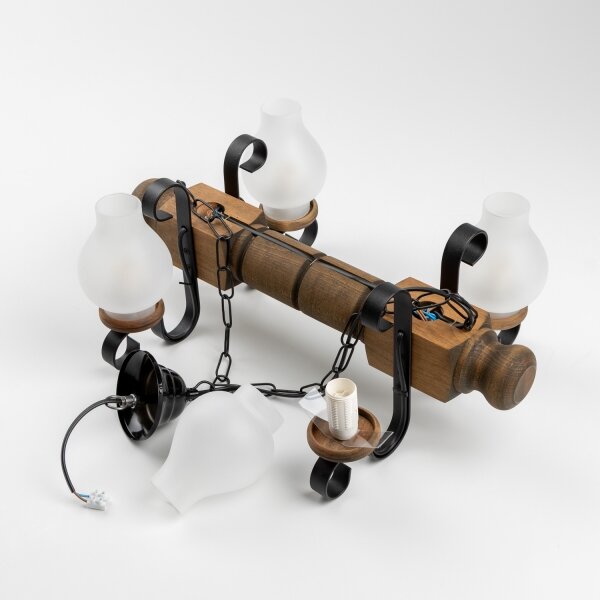 Brilagi - Luster na reťazi RUSTIC 4xE14/40W/230V buk