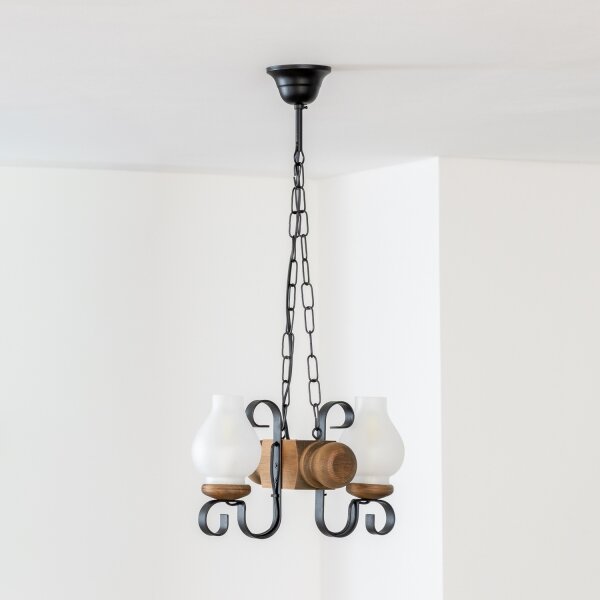 Brilagi - Luster na reťazi RUSTIC 2xE14/40W/230V buk