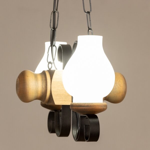 Brilagi - Luster na reťazi RUSTIC 2xE14/40W/230V buk