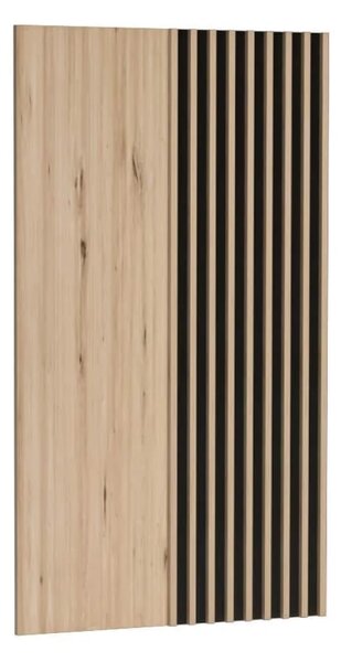 KONDELA Panel na stenu, dub artisan/čierna, KOLI C-11