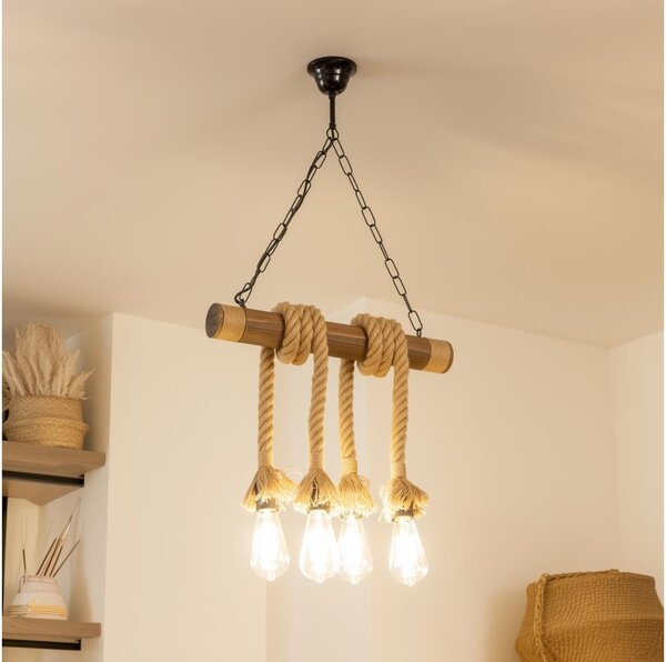 Brilagi - Luster na reťazi KOS 4xE27/60W/230V buk