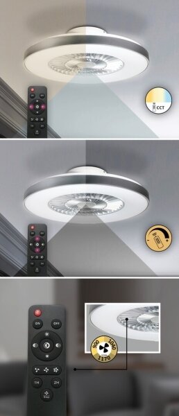 Rabalux - LED Stmievateľné stropné svietidlo s ventilátorom LED/40W/230V + DO