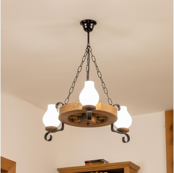 Brilagi - Luster na reťazi ROATA 3xE14/40W/230V buk