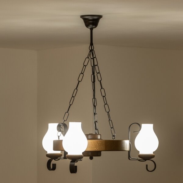 Brilagi - Luster na reťazi ROATA 3xE14/40W/230V buk/orech