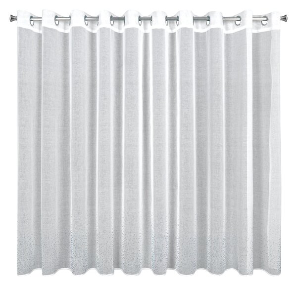 ZÁCLONA NA KRÚŽKOCH MOLLY 350 X 150 CM BIELA