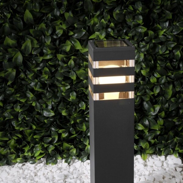 Vonkajšia lampa so senzorom TEKSAS 1xE27/12W/230V IP44 74 cm antracit