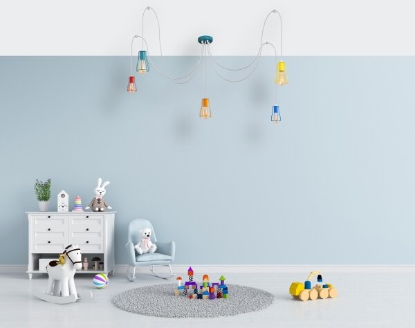 Luster na lanku TUBE 5xE27/20W/230V pavúk
