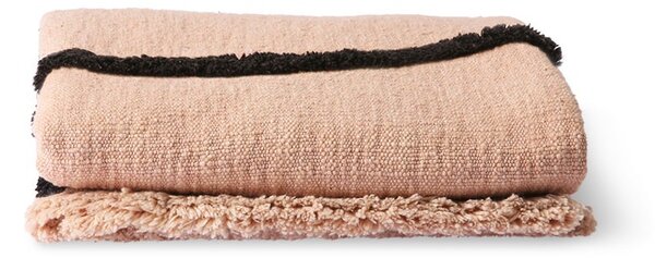 Púdrový pléd / prehoz so strapcami Tufted lines - 130 * 170 cm - HKLIVING