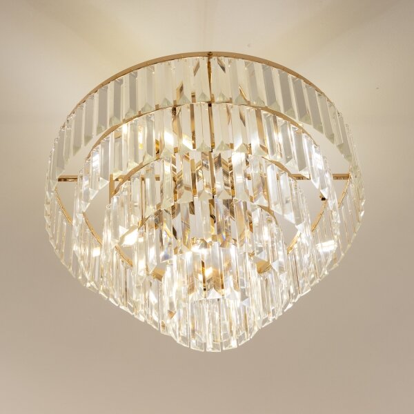 Brilagi - Prisadený luster CRYSTAL 5xE14/40W/230V zlatá