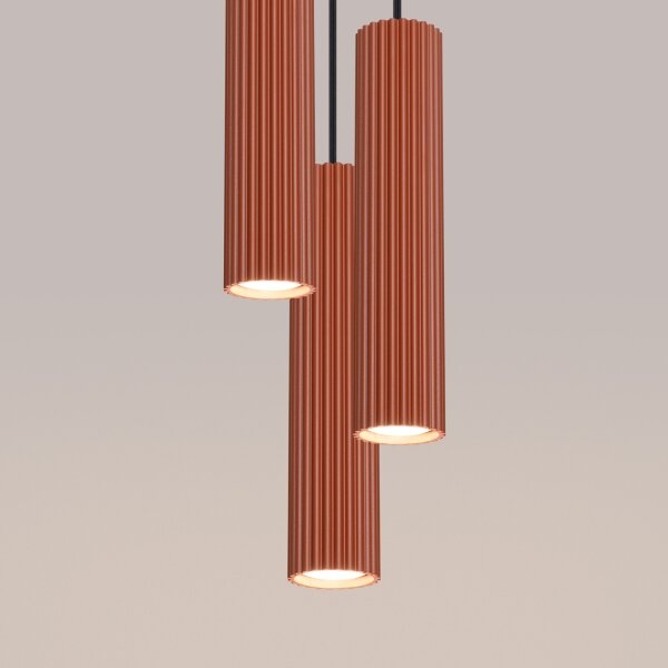 Brilagi - LED luster na lanku CRESTO 3xGU10/10W/230V červený