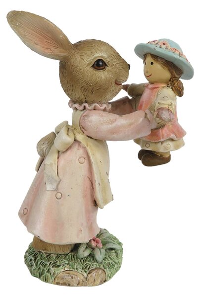 Dekorácia králičie slečny s bábikou - 8 * 5 * 11 cm