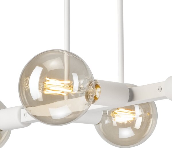 Luster na tyči ASTRID 4xE27/60W/230V biela