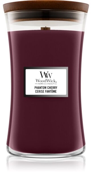 Woodwick Phantom Cherry vonná sviečka s dreveným knotom 609.5 g