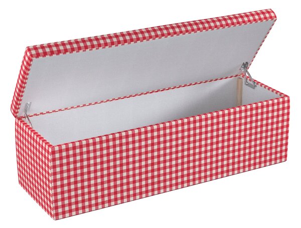 Truhlica čalúnená farba produktu červená látka vzorované