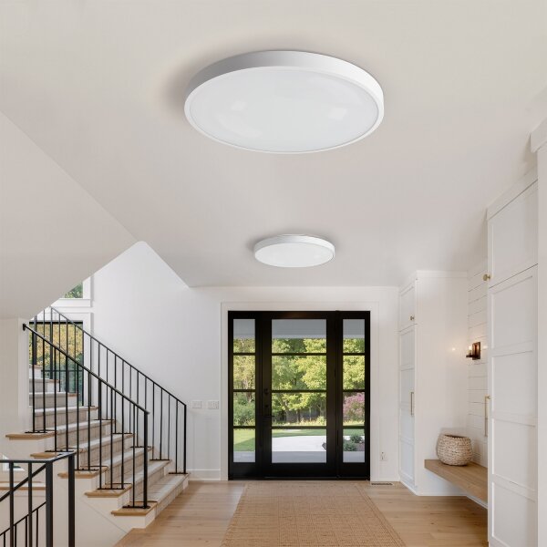 Brilagi - stmievateľné LED svietidlo GLASS POOL DOUBLE LED/80W/230V 60 cm biele + diaľkový ovládač