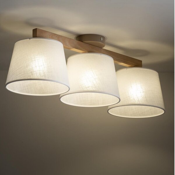Brilagi - Prisadený luster LATTE SABIA 3xE27/15W/230V borovica/biela