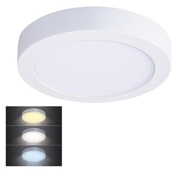 Solight WD172 - LED stropné svietidlo 18W/230V 3000/4000/6000K priemer 22,5 cm biela