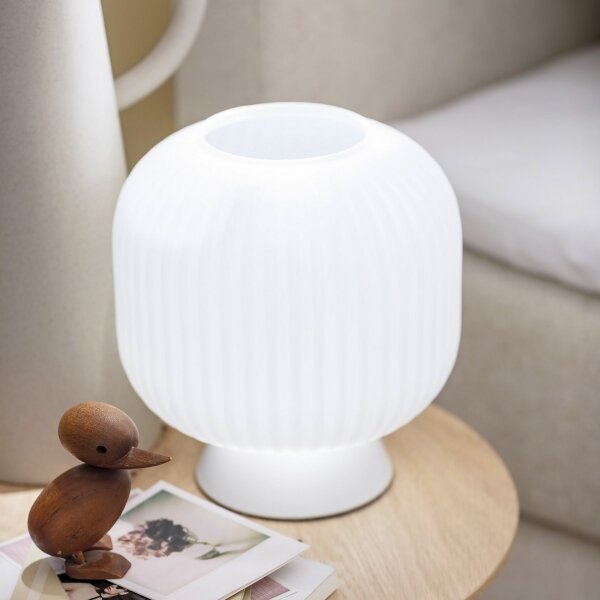 Schöner Wohnen 13573-16 - Stolná lampa NAMI 1xE27/25W/230V biela