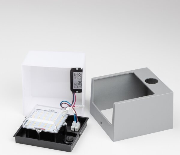 Brilagi -LED Vonkajšie nástenné svietidlo so senzorom TERNI LED/12W/230V šedá IP44