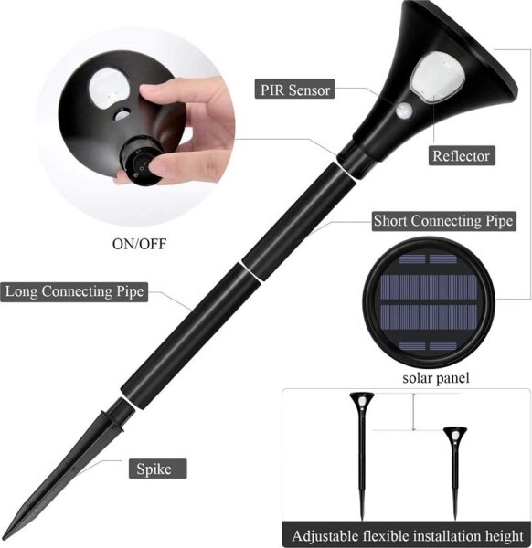 Immax 08502L - LED Solárna lampa so senzorom LED/1W/3,7V 6000K IP65