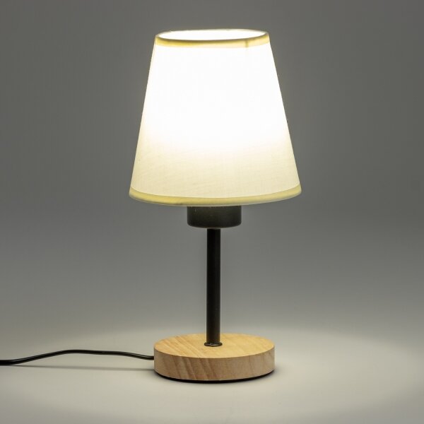 Brilagi - Stolná lampa NUBILA WOOD 1xE27/25W/230V dub/krémová
