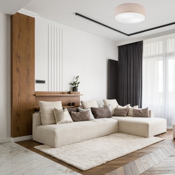 Stropné svietidlo SIRJA 2xE27/15W/230V priemer 45 cm béžové
