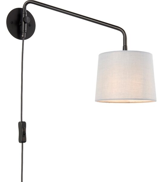 Endon 79500 - Nástenné svietidlo CARLSON 1xE14/40W/230V sivá/čierna
