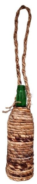 Sklenená zelená fľaša na zavesenie - Ø 8 * 29 cm