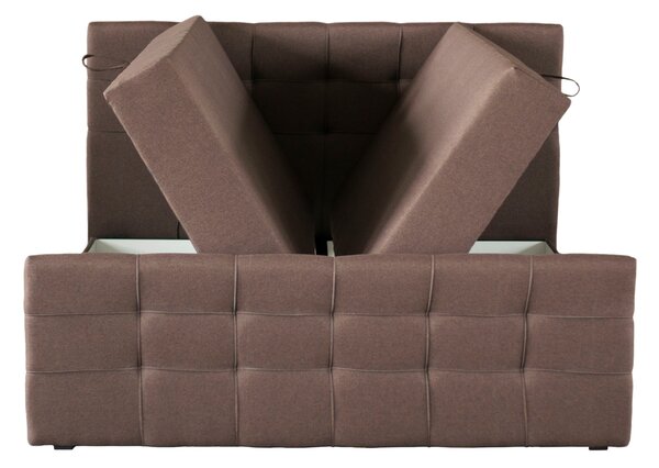 KONDELA Boxspringová posteľ, 160x200, hnedá, BEST