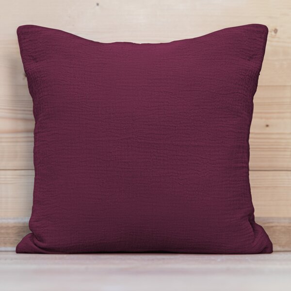 Biante Mušelínová obliečka na vankúš MSN-044 Burgundská vínová 30 x 50 cm