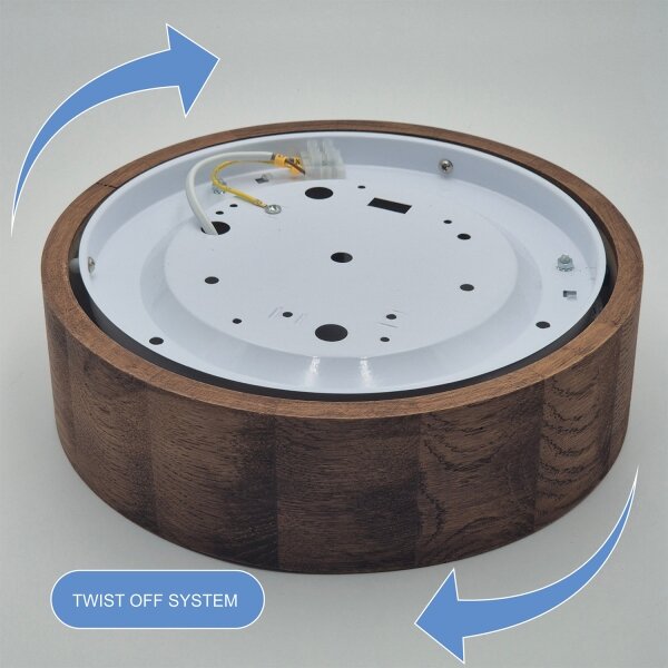 Brilagi - LED RGBW stmievateľné stropné svietidlo CARVALHO 1xE27/9W/230V Wi-Fi dub, priemer 27,5 cm