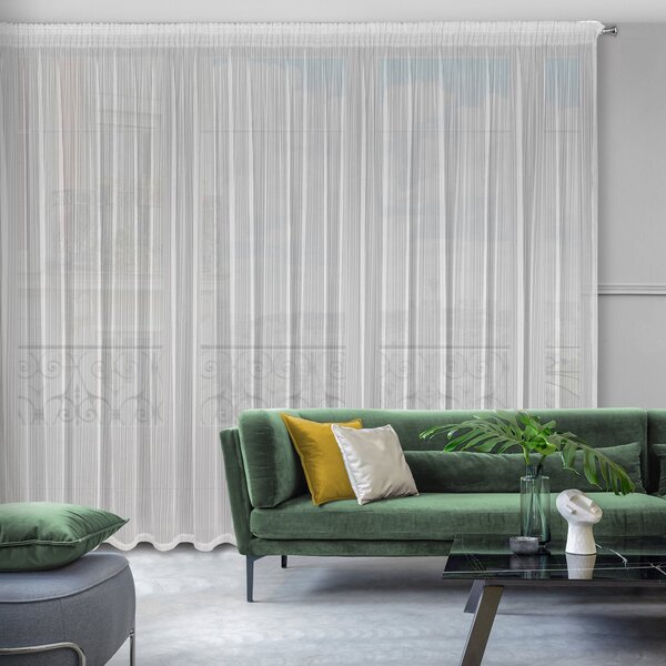 ZÁCLONA NA PÁSKE NOELIA 300X270 CM BIELA