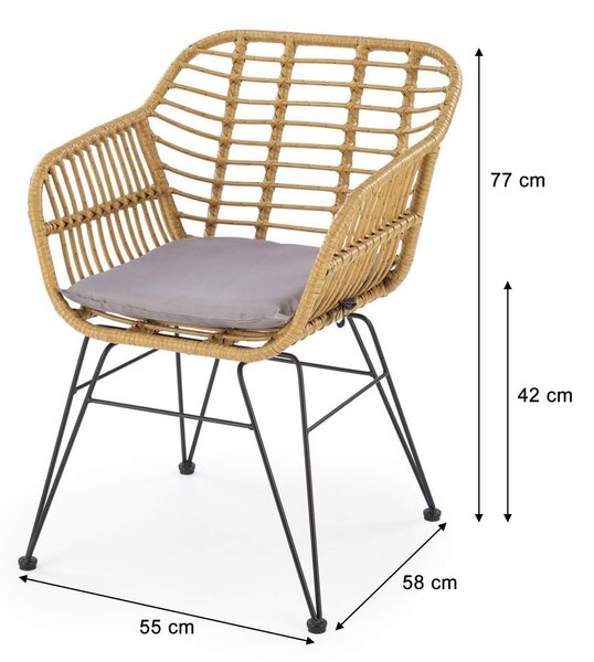 Záhradné ratanové kreslo K541