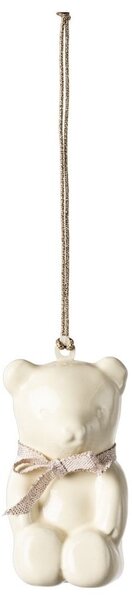 Vianočná ozdoba medvedík Off White/Rose