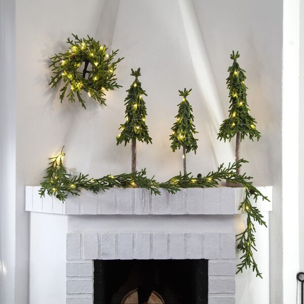 Svietiaci vianočný veniec Thuja 45 cm