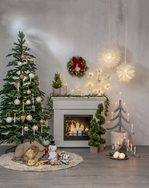 Svietiaci vianočný veniec Thuja 45 cm