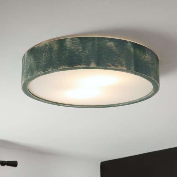 Brilagi - Stropné svietidlo PINO 2xE27/15W/230V borovica/zelená priemer 37,5 cm