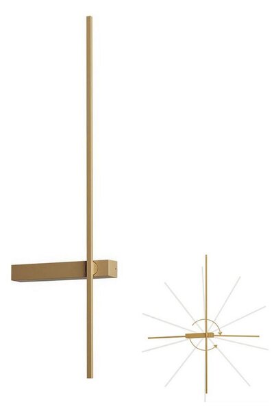 Redo 01-4672 - LED nástenné svietidlo TANGENT LED/6W/230V CRI 90 zlatá