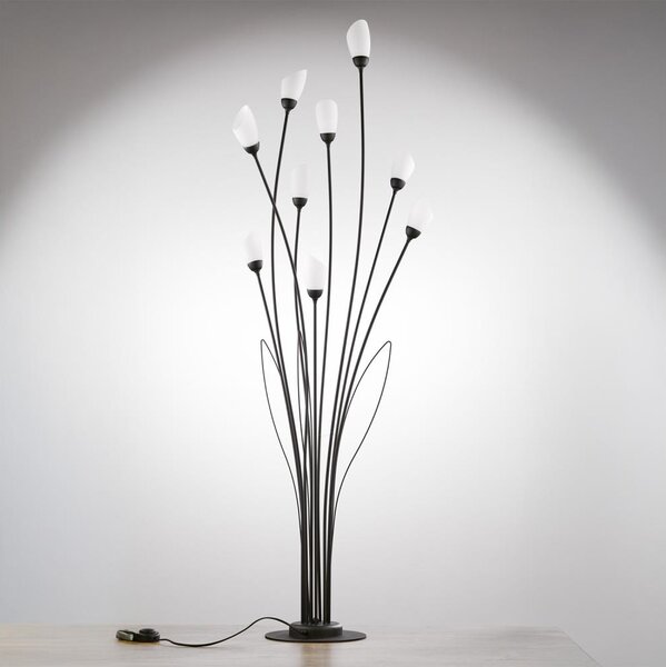 Jupiter 2058 - Stojacia lampa GLORIOSA 9xG9/14W/230V čierna
