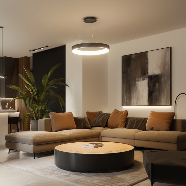 Brilagi - LED stmievateľný luster na lanku FALCON II LED/99W/230V pr. 60 cm čierna + DO