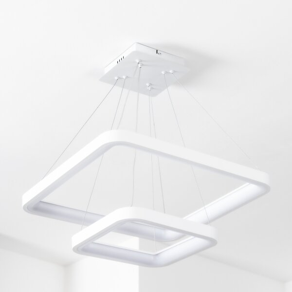 Brilagi - LED stmievateľný luster na lanku FALCON SLIM LED/78W/230V 50x50 cm biela + diaľkový ovládač