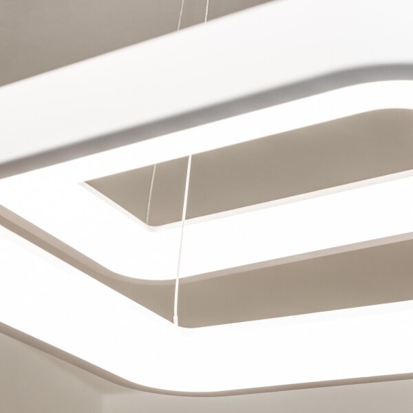 Brilagi - LED stmievateľný luster na lanku FALCON SLIM LED/78W/230V 50x50 cm biela + diaľkový ovládač