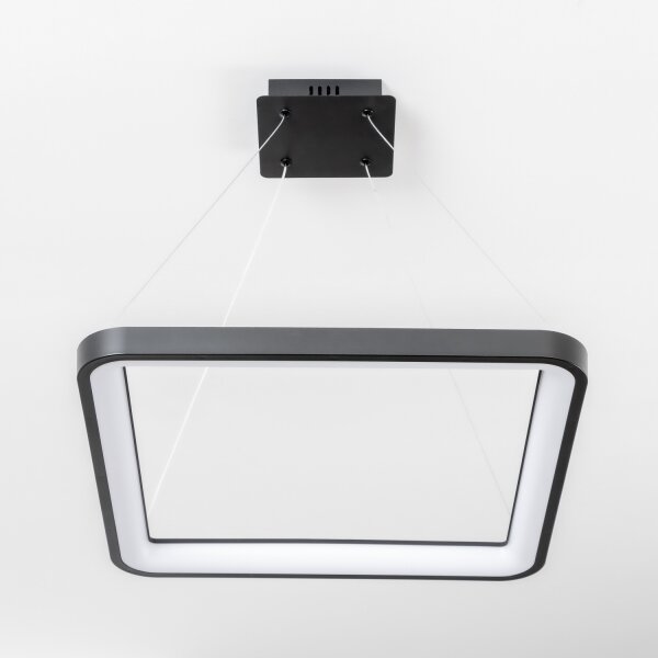 Brilagi - LED stmievateľný luster na lanku FALCON SLIM LED/50W/230V 50x50 cm čierna + diaľkový ovládač