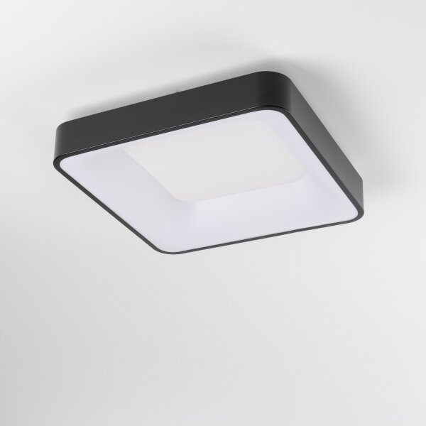 Brilagi - LED stmievateľné stropné svietidlo FALCON II LED/80W/230V 40x40 cm čierne + diaľkové ovládanie