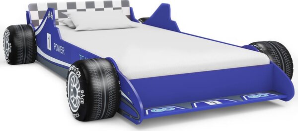 Detská posteľ pretekárske auto 90x200 cm modrá