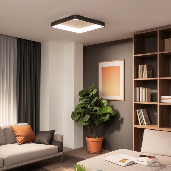 Brilagi - LED stmievateľné stropné svietidlo FALCON II LED/125W/230V 60x60 cm čierna +DO
