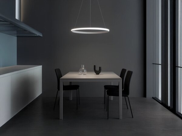 LED Stmievateľný luster na lanku LED/55W/230V 3000-6500K pr. 60 cm + diaľkové ovládanie