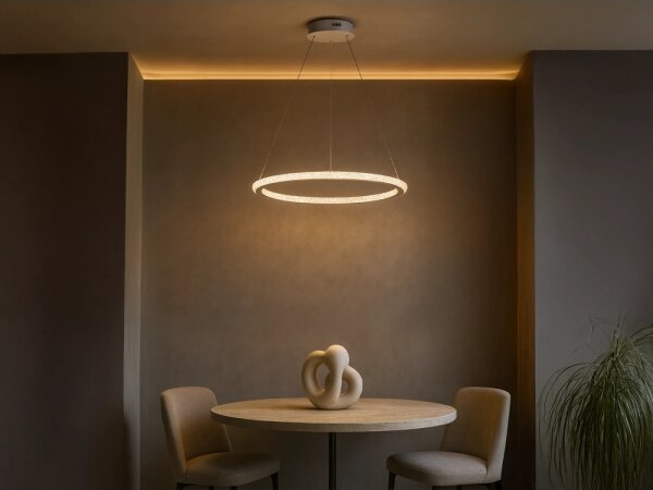 LED stmievateľný luster na lane LED/90W/230V 3000-6500K priemer 60 cm + diaľkové ovládanie