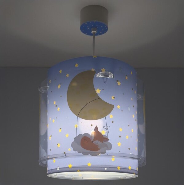 Dalber 76632 - Detský luster MOON DREAMS 1xE27/15W/230V modrá
